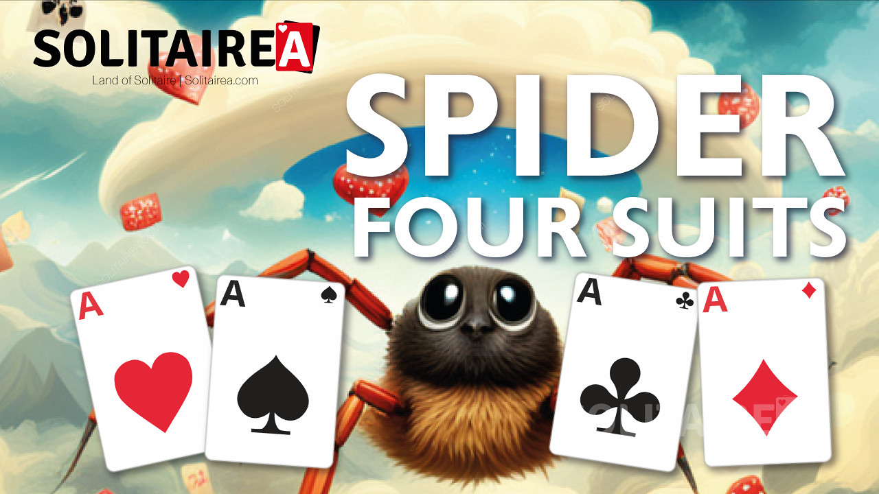 Joacă Spider Solitaire 4 culori - jocul pentru jucători experimentați